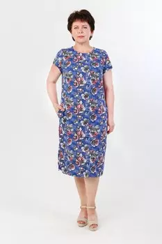 Платье трикотажное Иванна (цветы)