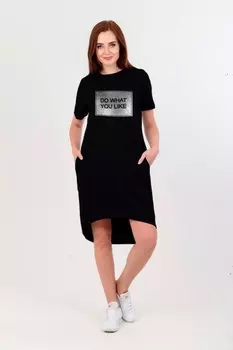 Платье трикотажное Ивона (черное) рр