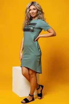 Платье трикотажное Ивона (зеленое)