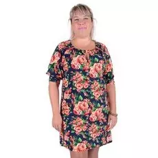 Платье трикотажное Эйли (розы)