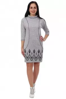 Платье трикотажное Эйвелин (серое)