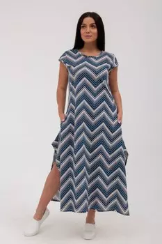 Платье трикотажное Эльга (синее) рр