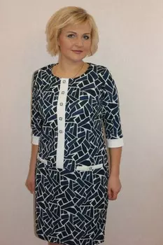 Платье трикотажное Элисон (абстракция) рр