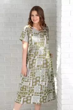 Платье трикотажное Эллида (хаки)