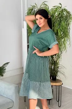 Платье трикотажное Эллика (изумрудное)