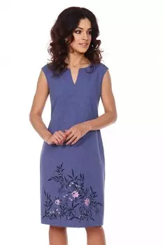 Платье трикотажное Эмели (джинс) рр