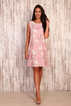 Платье трикотажное Эрика (розовое) рр