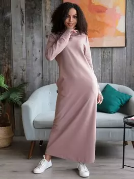 Платье трикотажное Эрнестина (какао)