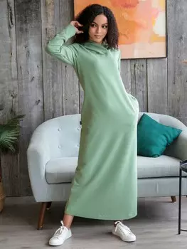 Платье трикотажное Эрнестина (оливковое) рр