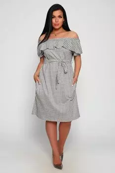 Платье трикотажное Эста (серое)