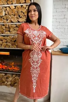 Платье трикотажное Эванти (коричневое)