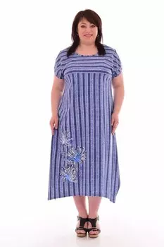 Платье трикотажное Эвелина (голубое) рр