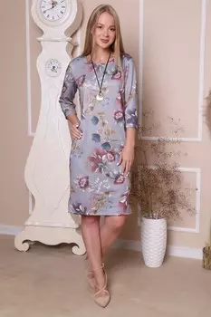 Платье трикотажное Юлали (серое) рр