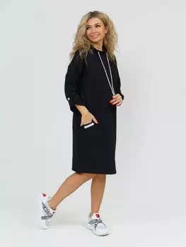 Платье трикотажное Юния (черное)
