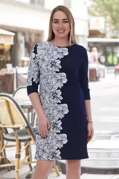 Платье трикотажное Юнити (синее) рр