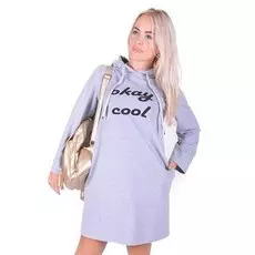 Платье трикотажное Калипсо (серое)