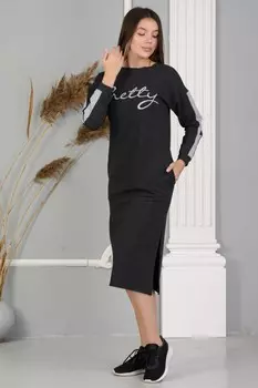 Платье трикотажное Канора (антрацитовое)