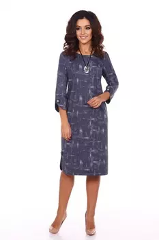 Платье трикотажное Каприна (синее)