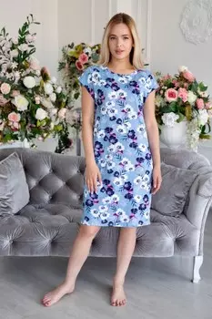 Платье трикотажное Карамелька (голубое)