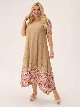 Платье трикотажное Карина (бежевое) от