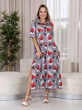 Платье трикотажное Кария (коралловое)