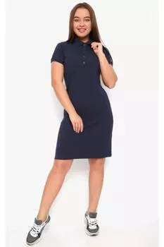 Платье трикотажное Каталина (темно-синее)