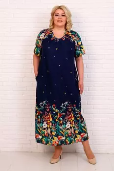 Платье трикотажное Катюша (чернильное)