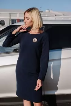 Платье трикотажное Кеби (синее)