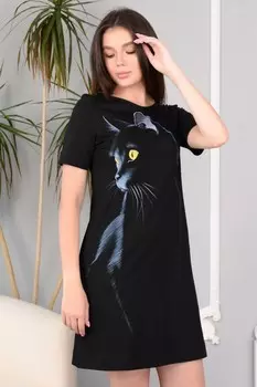 Платье трикотажное Кесси (черное) рр