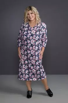 Платье трикотажное Кетти (цветы) рр