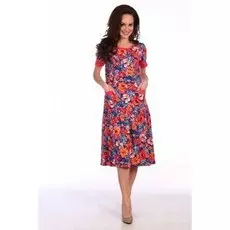 Платье трикотажное Кинтия (красное)