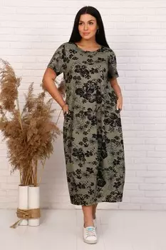 Платье трикотажное Китти (хаки) рр