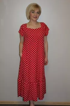 Платье трикотажное Клэр (красное)