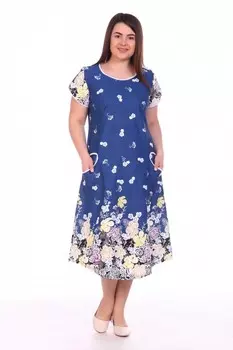 Платье трикотажное Кларисса (цветы) рр