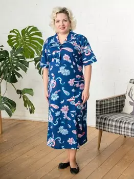 Платье трикотажное Клавдия (огурцы)