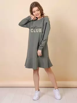 Платье трикотажное Клео (оливковое)