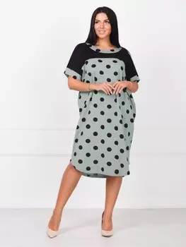 Платье трикотажное Клития (зеленое)