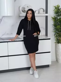 Платье трикотажное Консетта (черное)