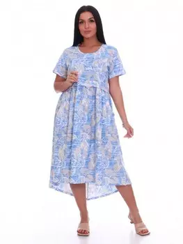 Платье трикотажное Корианна (голубое) рр
