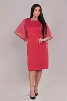 Платье трикотажное Корона (розовое)