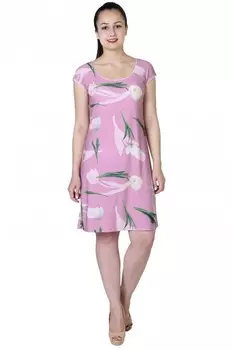 Платье трикотажное Красотка (розовое) рр