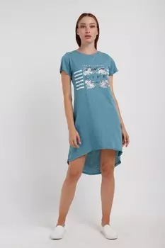 Платье трикотажное Лайф (голубое)