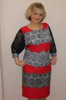 Платье трикотажное Лакиша (красное) рр