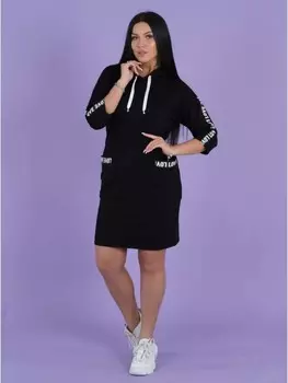 Платье трикотажное Лакшери (черное) рр