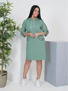 Платье трикотажное Лакшери (оливковое)