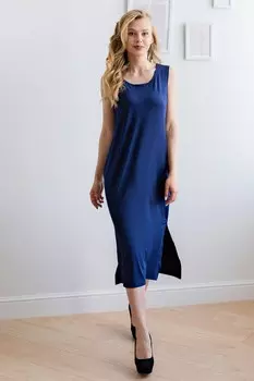 Платье трикотажное Ланей (индиго)