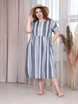 Платье трикотажное Лаодика (полоса)