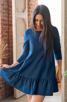 Платье трикотажное Лареина (индиго)