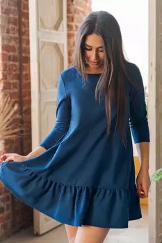 Платье трикотажное Лареина (индиго) рр