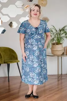 Платье трикотажное Леа (василек)